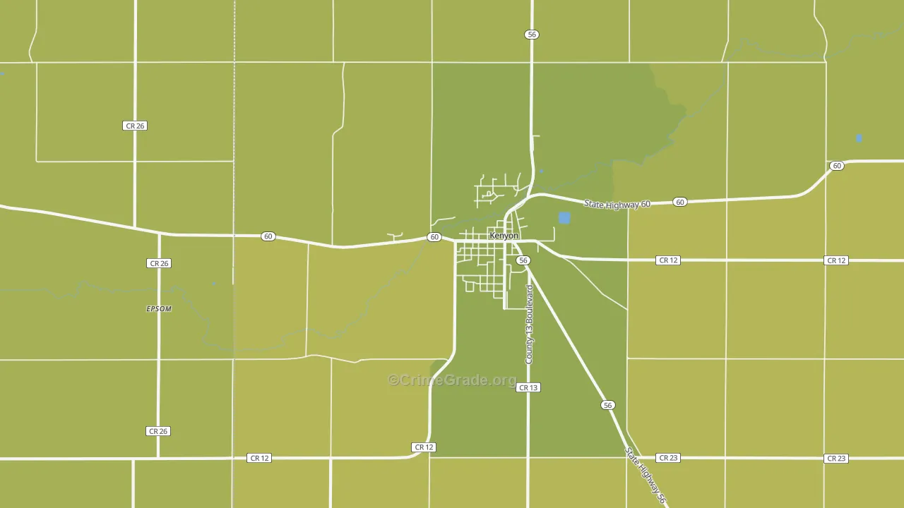 Moland, MN Map of Vandalism Rates