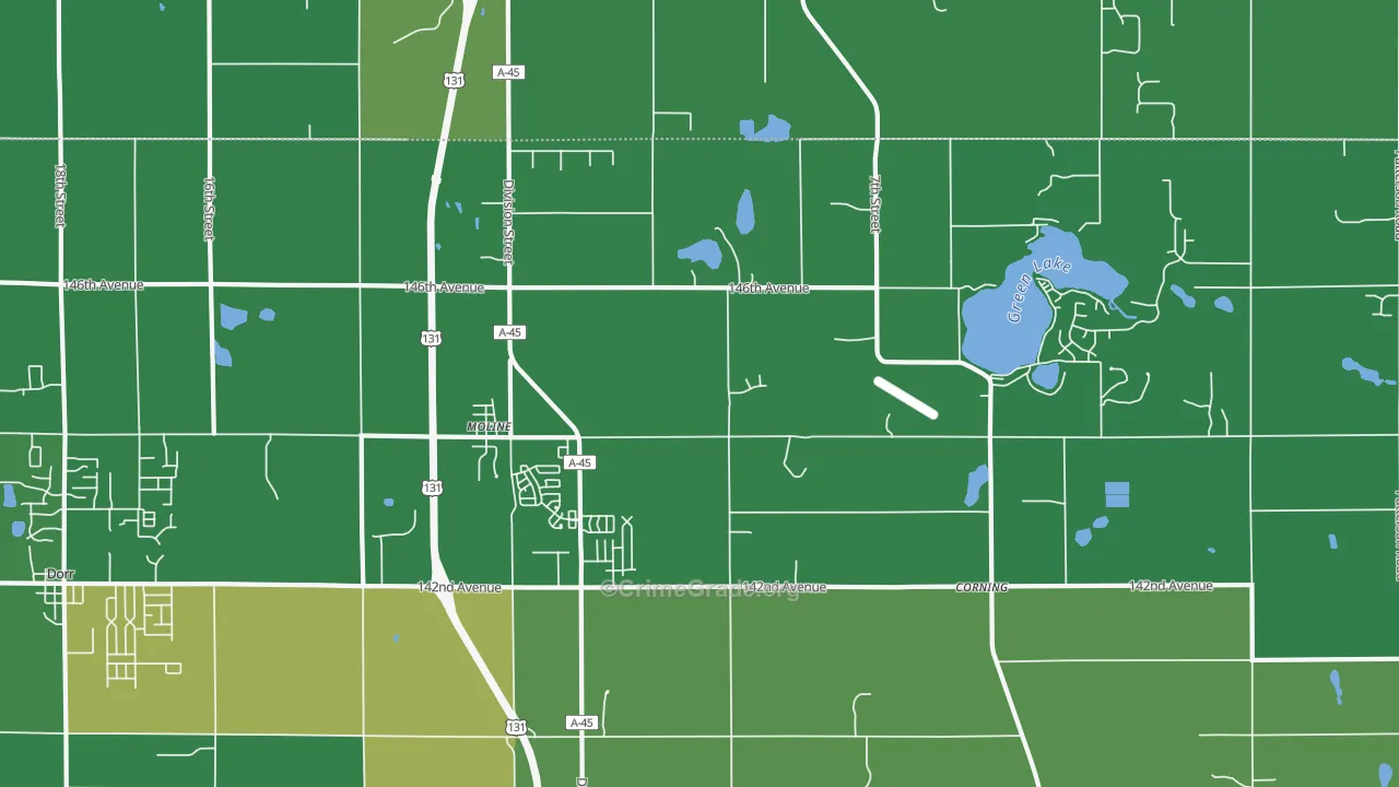 Moline, MI Map of Vandalism Rates
