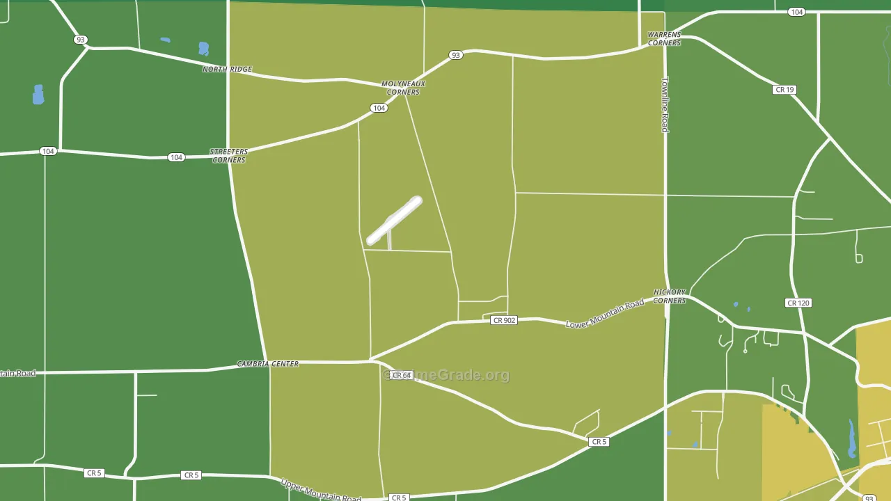 Molyneaux Corners, NY Map of Vandalism Rates
