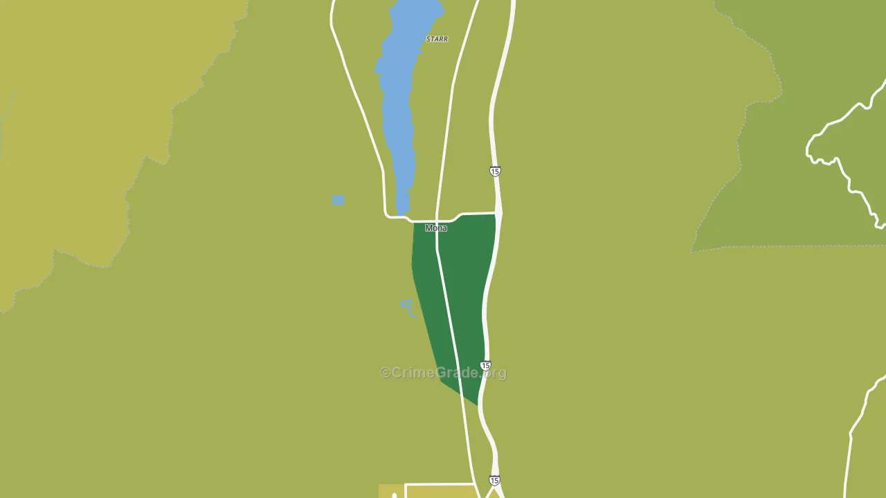 Mona, UT Map of Vandalism Rates