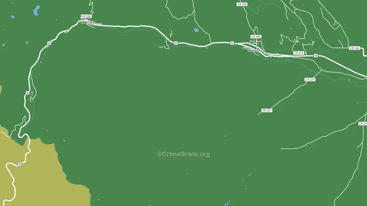 Monarch, CO Map of Vandalism Rates