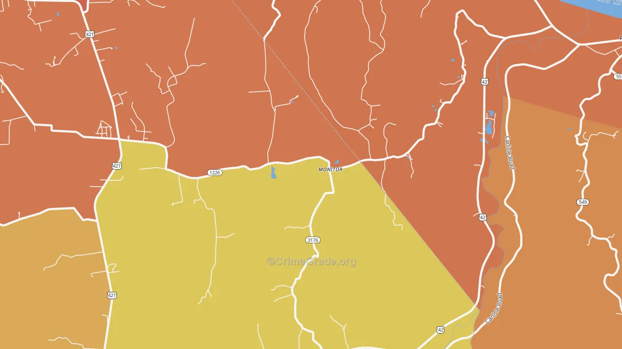 Monitor, KY Map of Vandalism Rates