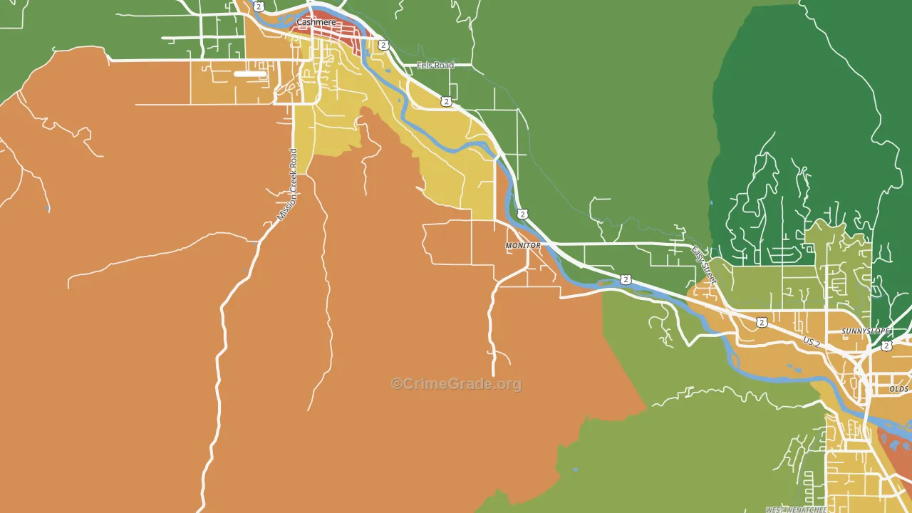 Monitor, WA Map of Vandalism Rates