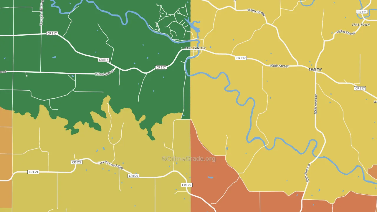 Monmouth, IA Map of Vandalism Rates