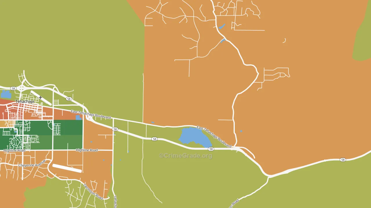 Monolith, CA Map of Vandalism Rates
