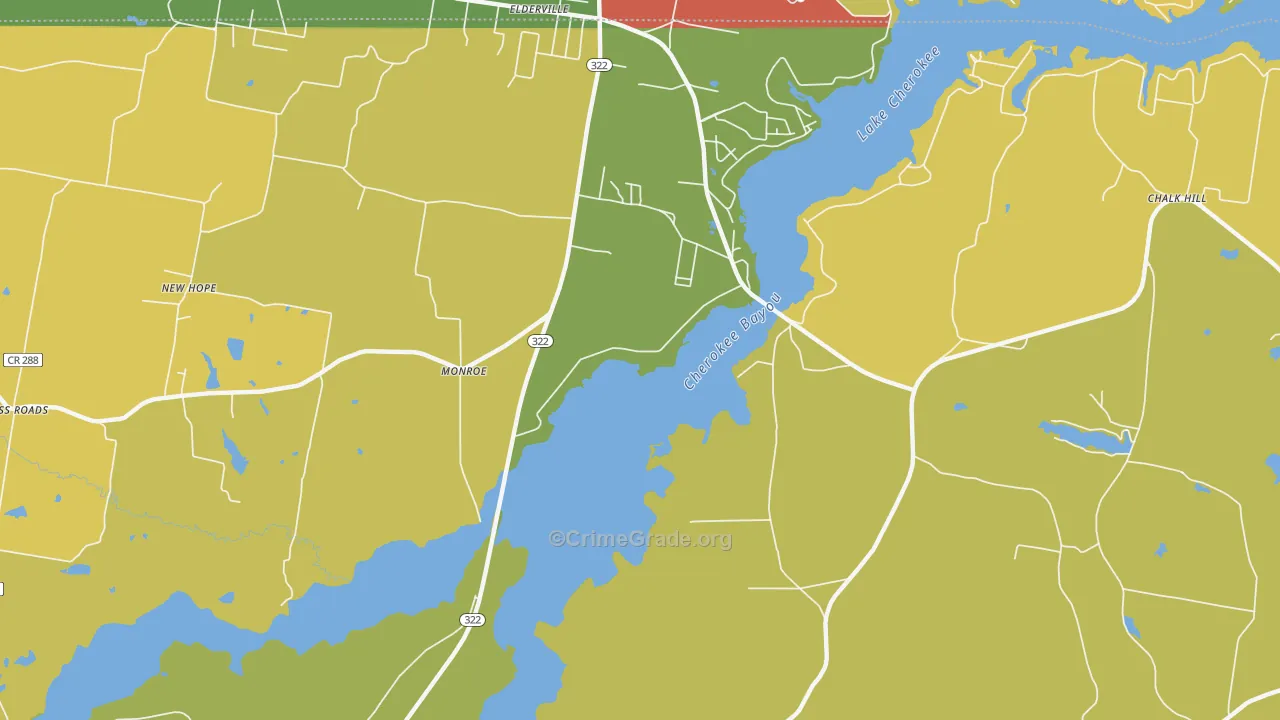 Monroe, TX Map of Vandalism Rates