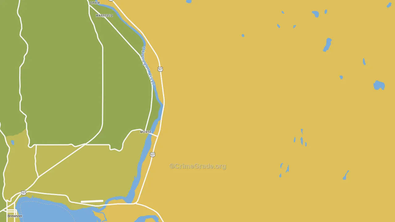 Monse, WA Map of Vandalism Rates