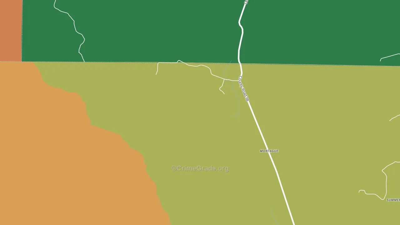 Montague, AL Map of Vandalism Rates