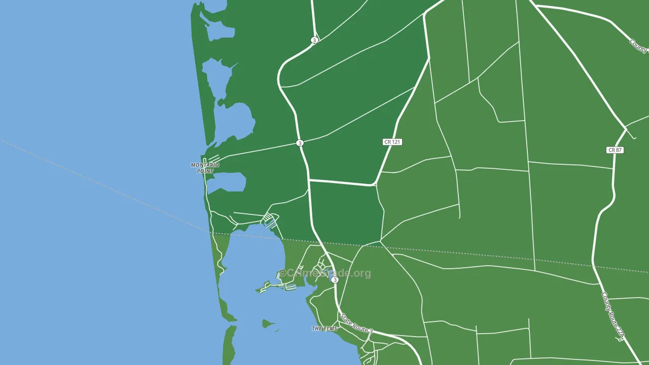 Montario Point, NY Map of Vandalism Rates