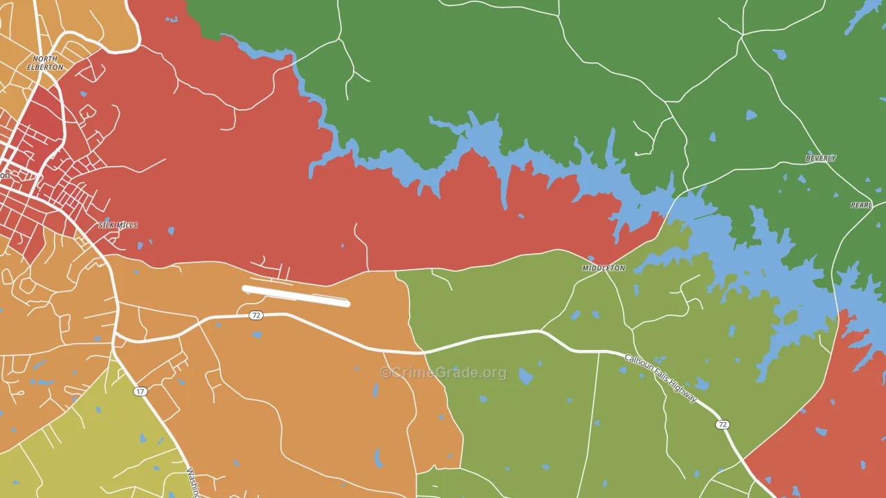 Montevideo, GA Map of Vandalism Rates