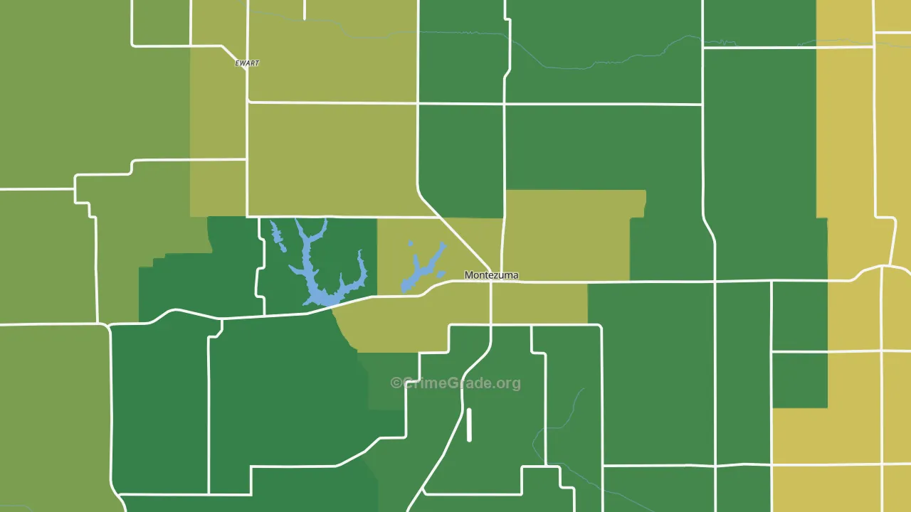 Montezuma, IA Map of Vandalism Rates