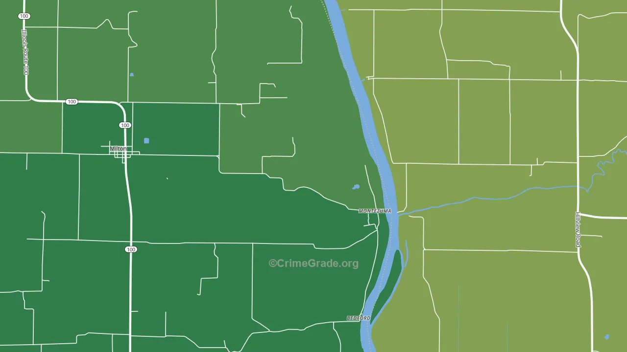 Montezuma, IL Map of Vandalism Rates