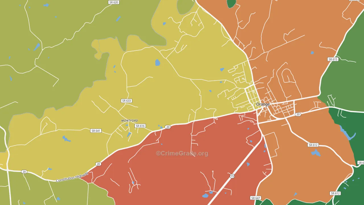 Montford, VA Map of Vandalism Rates