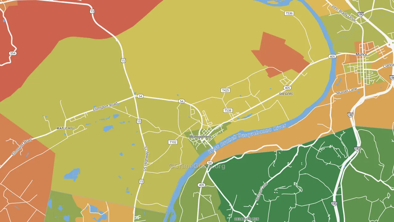Montgomery, PA Map of Vandalism Rates