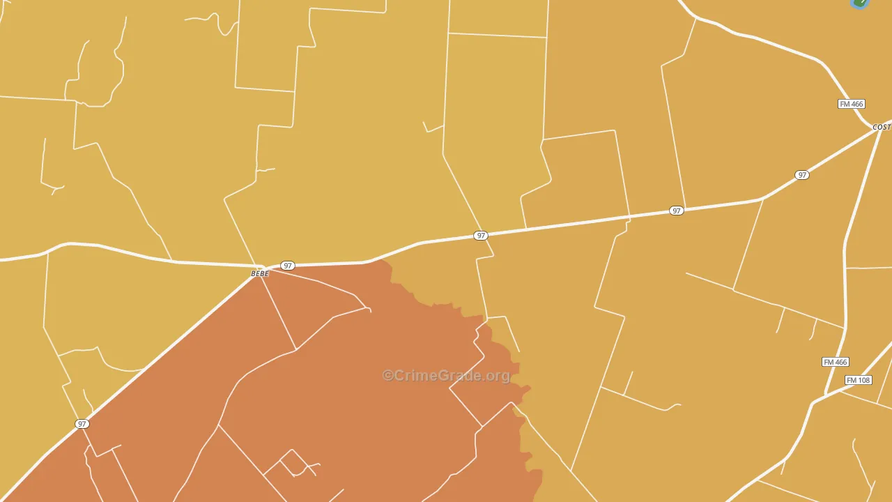 Monthalia, TX Map of Vandalism Rates
