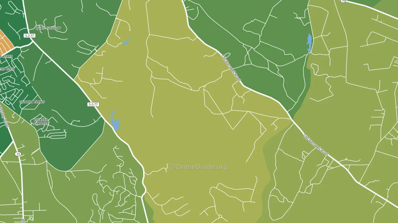 Montmorenci, SC Map of Vandalism Rates