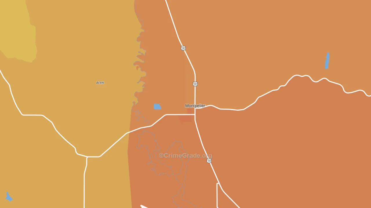 Montpelier, ID Map of Vandalism Rates