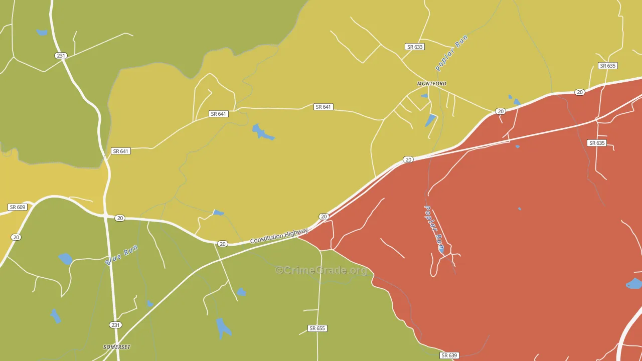 Montpelier Station, VA Map of Vandalism Rates