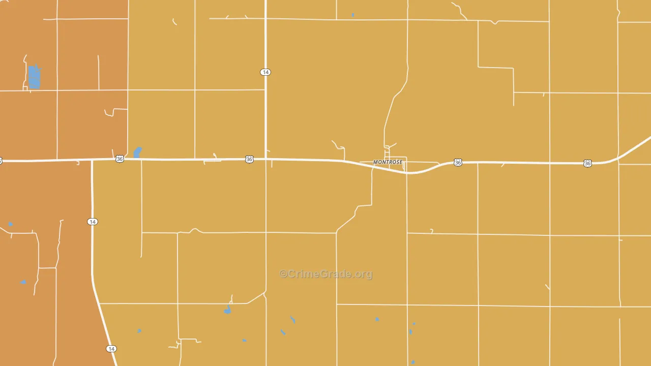 Montrose, KS Map of Vandalism Rates