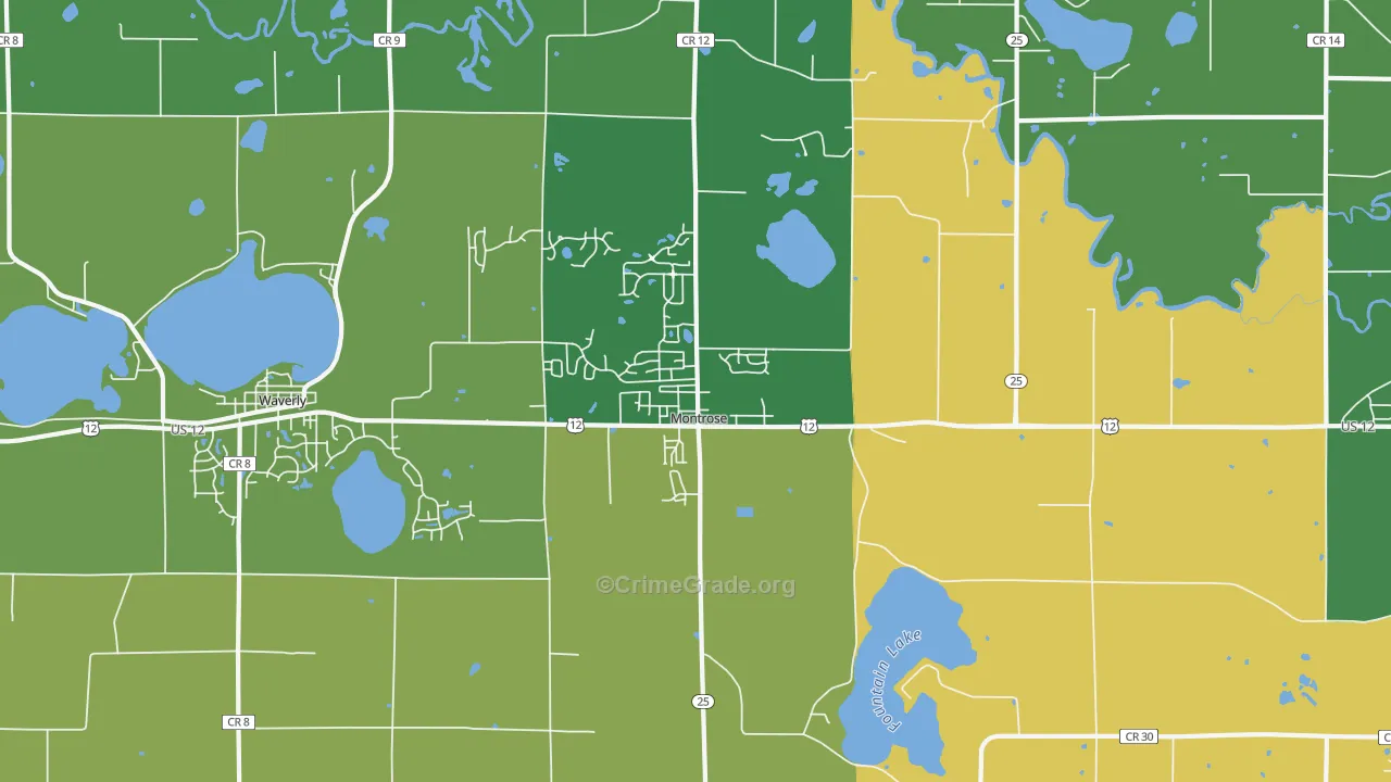 Montrose, MN Map of Vandalism Rates