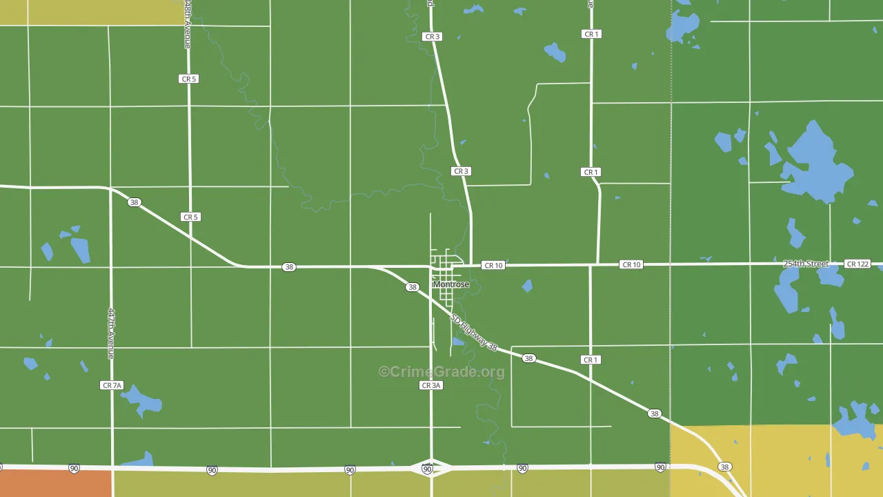 Montrose, SD Map of Vandalism Rates