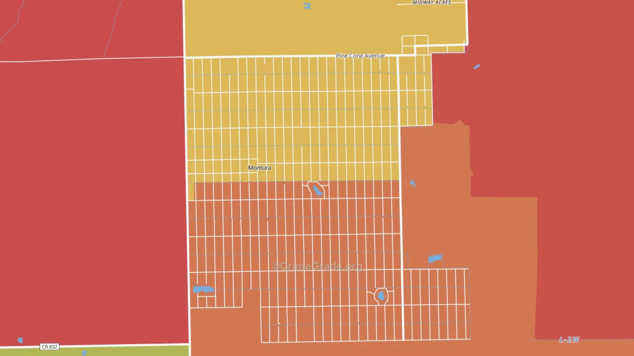 Montura, FL Map of Vandalism Rates