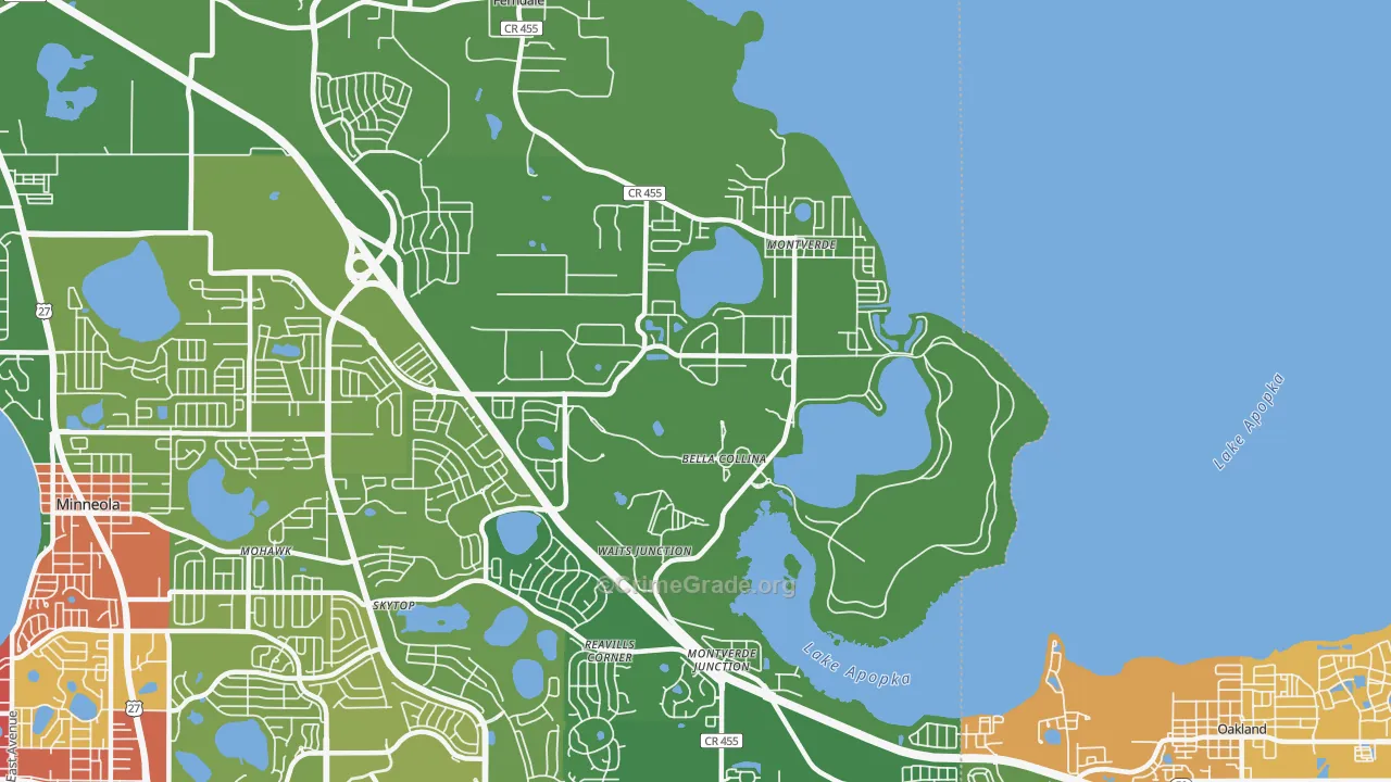 Montverde, FL Map of Vandalism Rates