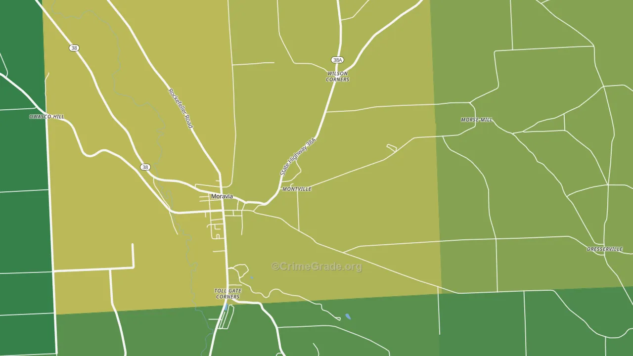 Montville, NY Map of Vandalism Rates