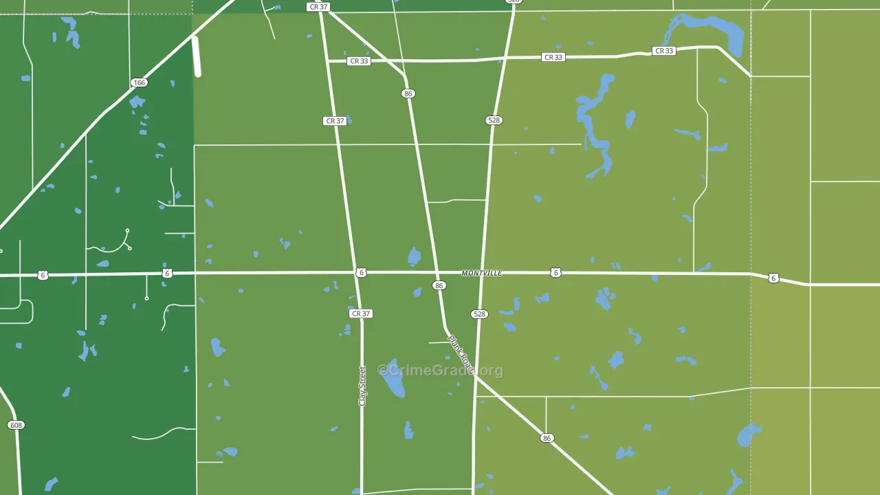 Montville, OH Map of Vandalism Rates