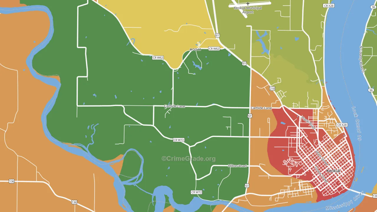 Mooar, IA Map of Vandalism Rates