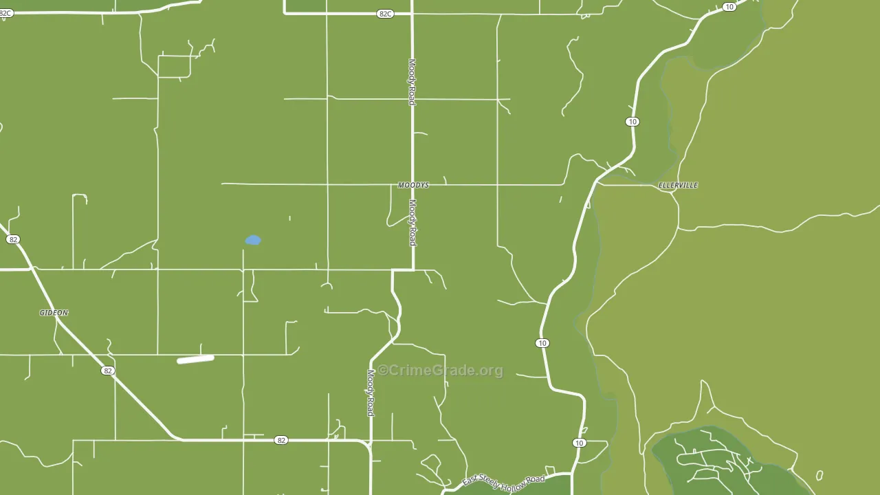 Moodys, OK Map of Vandalism Rates