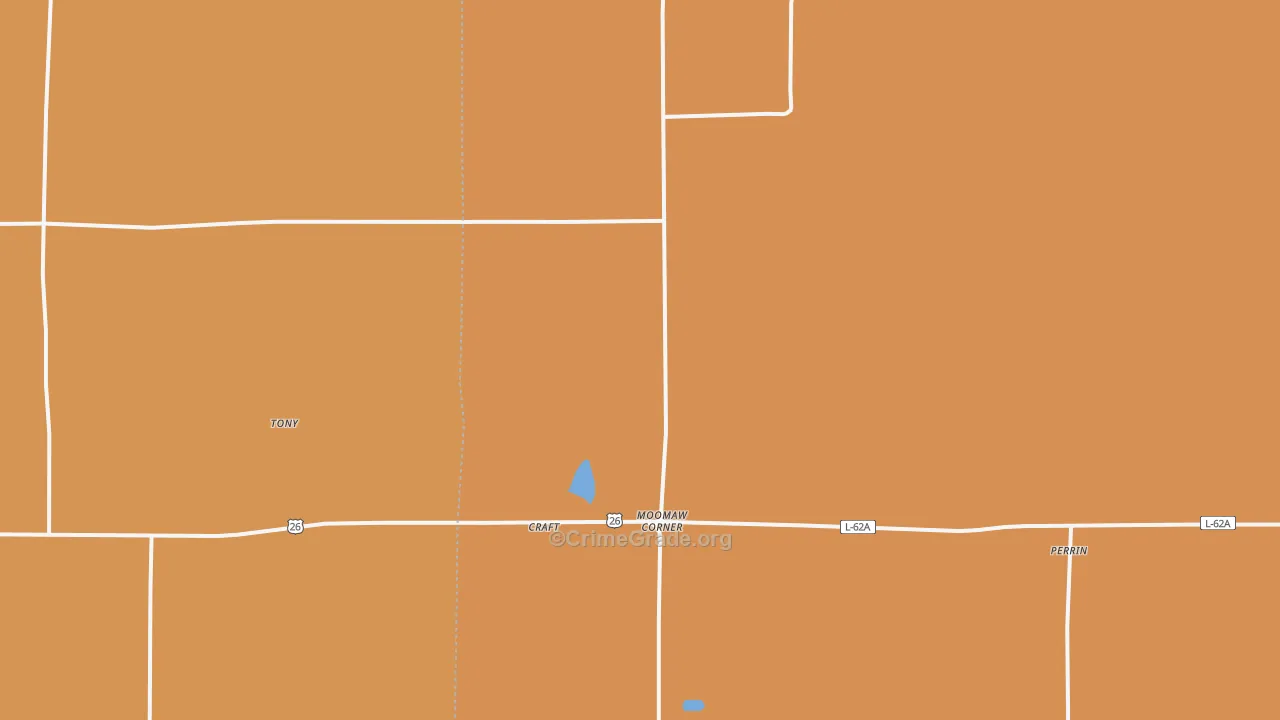 Moomaw Corner, NE Map of Vandalism Rates