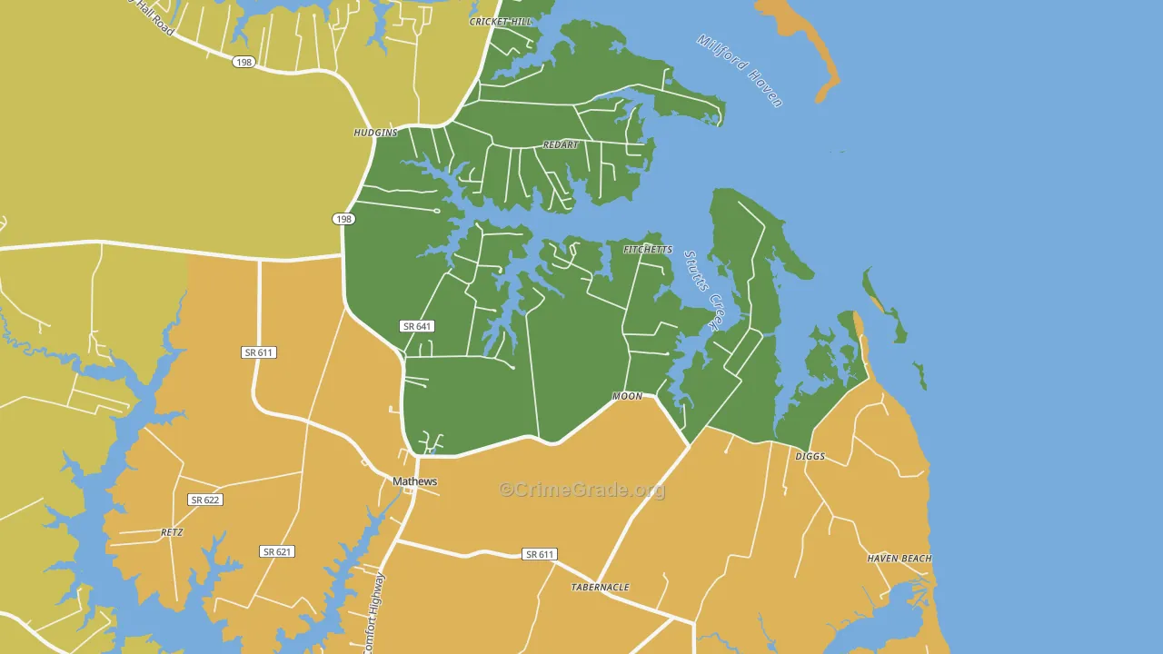 Moon, VA Map of Vandalism Rates
