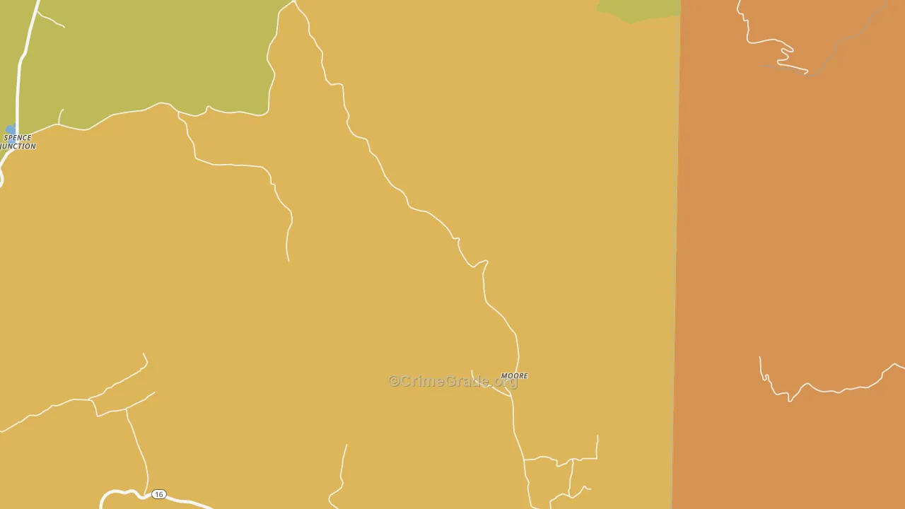 Moore, AR Map of Vandalism Rates