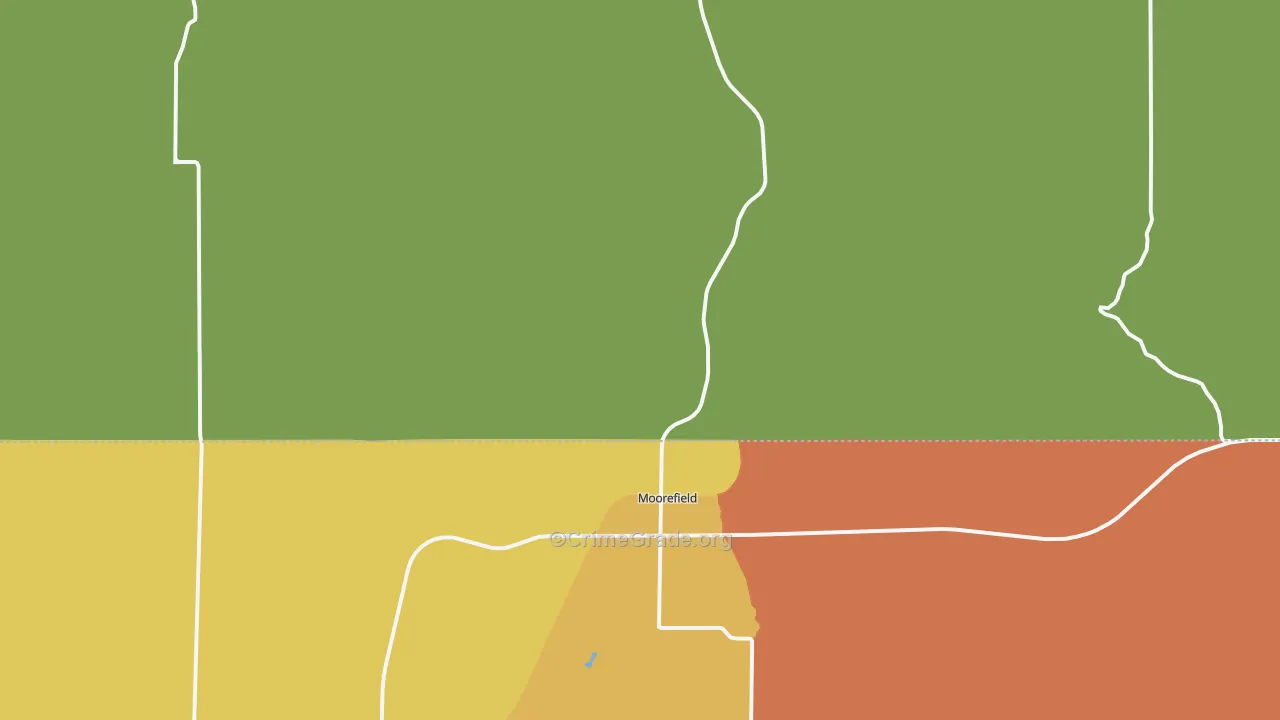 Moorefield, NE Map of Vandalism Rates