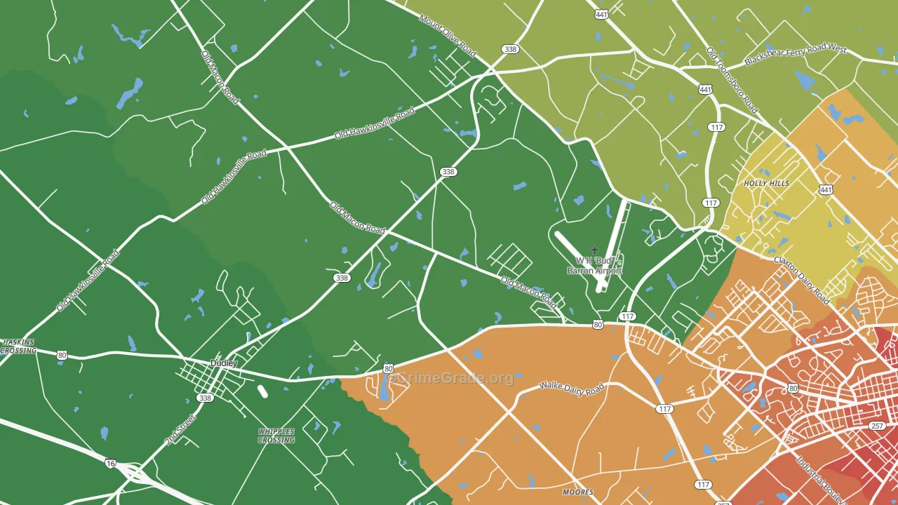 Moores, GA Map of Vandalism Rates