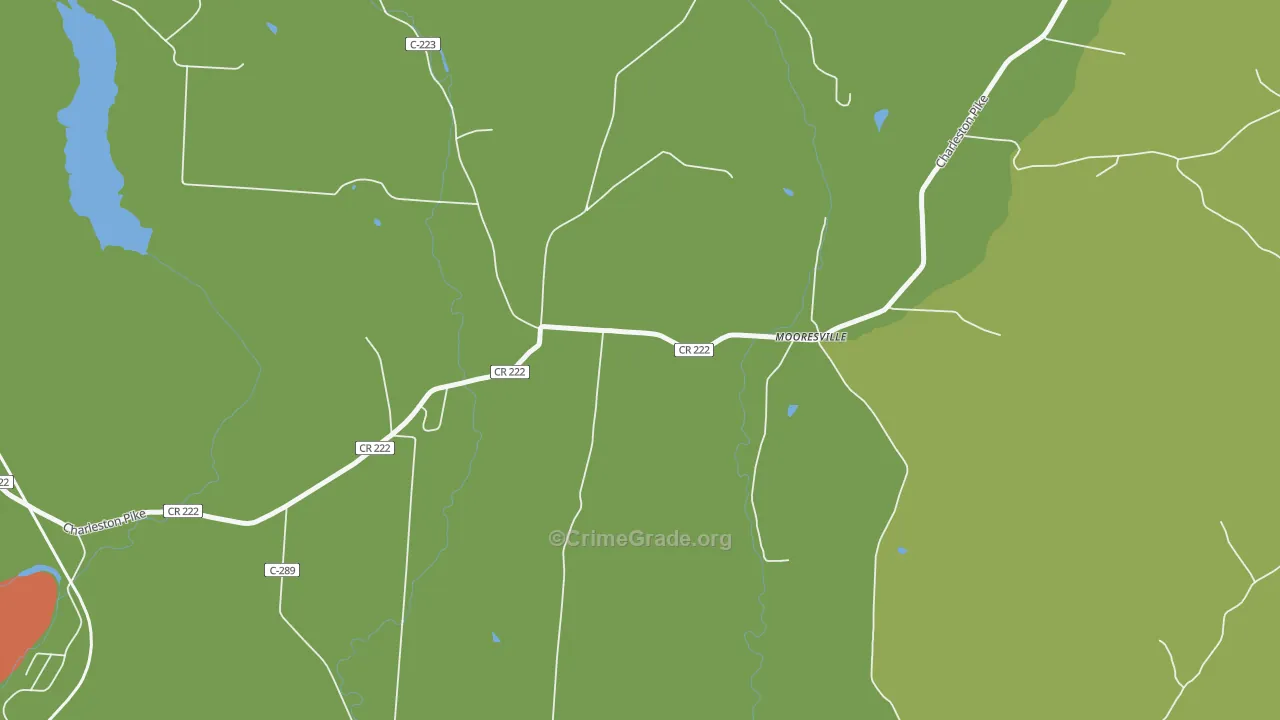 Mooresville, OH Map of Vandalism Rates