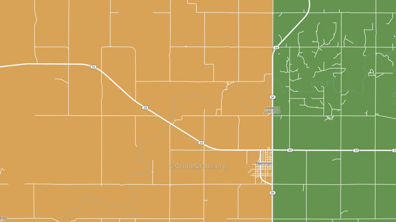 Moorewood, OK Map of Vandalism Rates