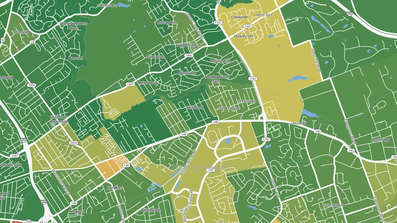 Moorland, KY Map of Vandalism Rates