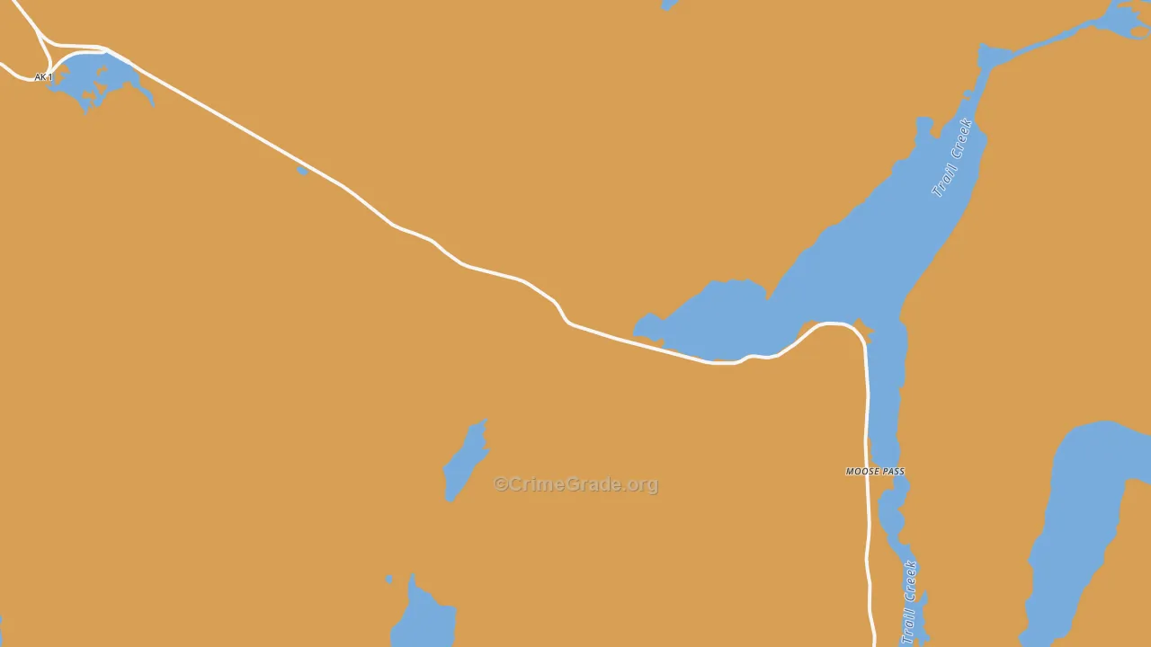 Moose Pass, AK Map of Vandalism Rates