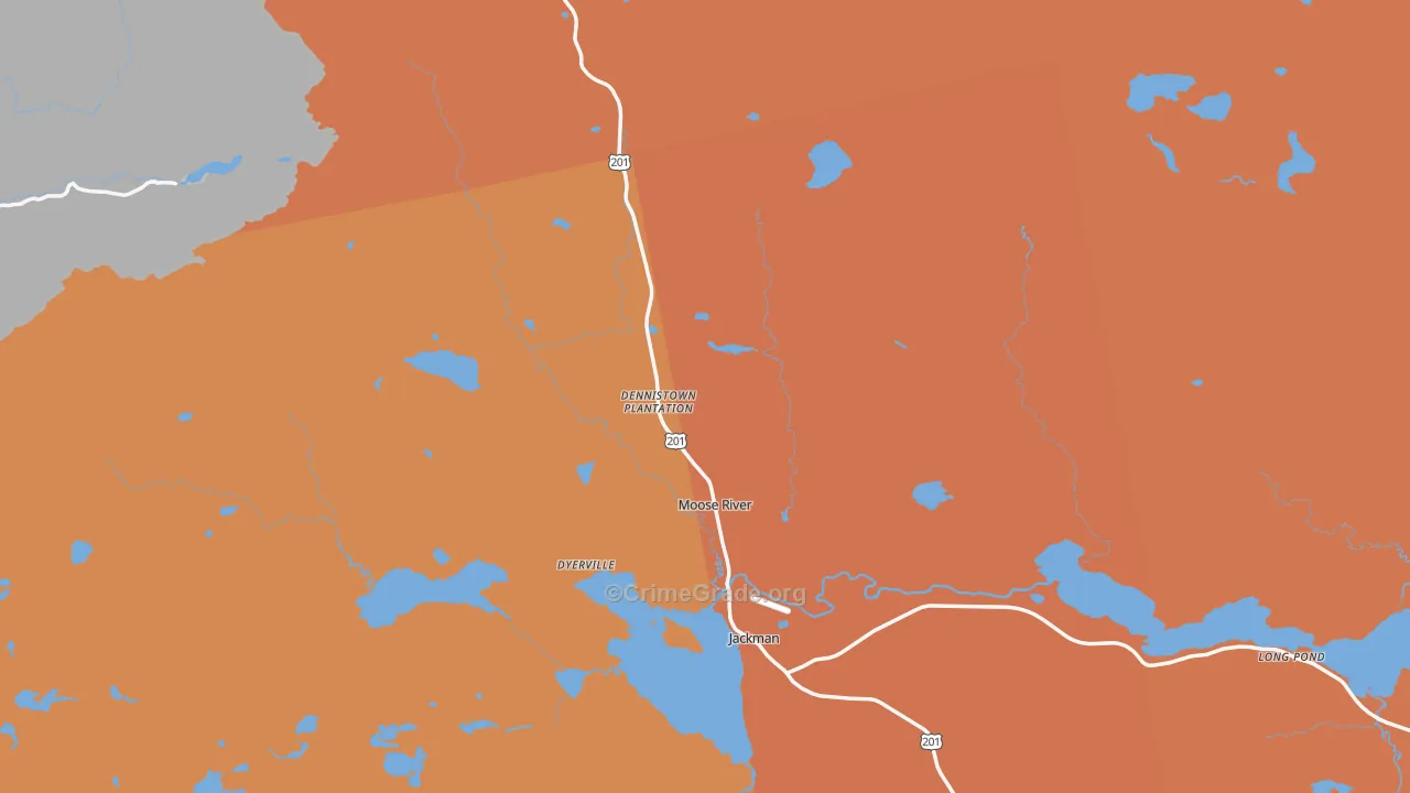 Moose River, ME Map of Vandalism Rates