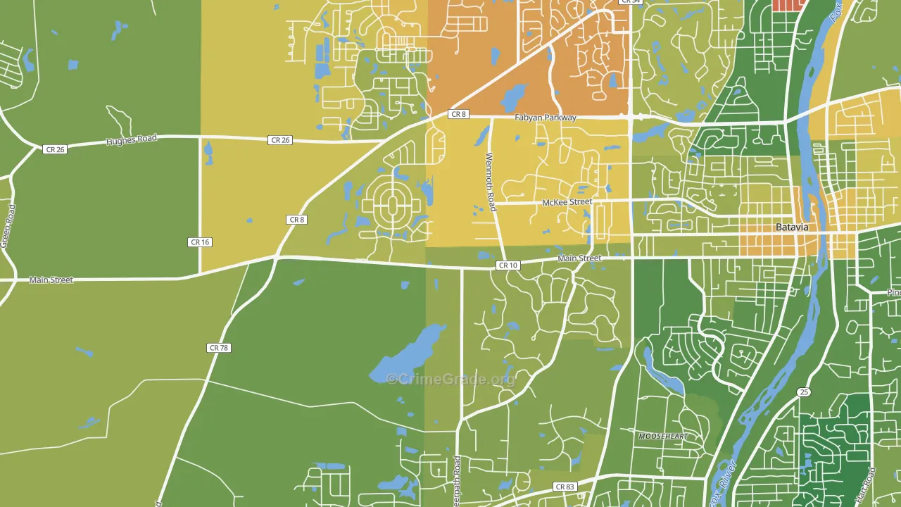 Mooseheart, IL Map of Vandalism Rates
