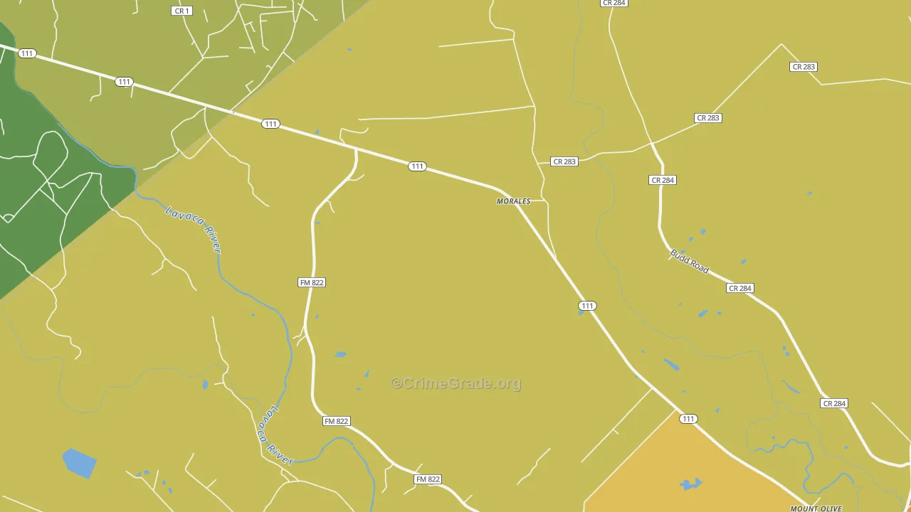 Morales, TX Map of Vandalism Rates