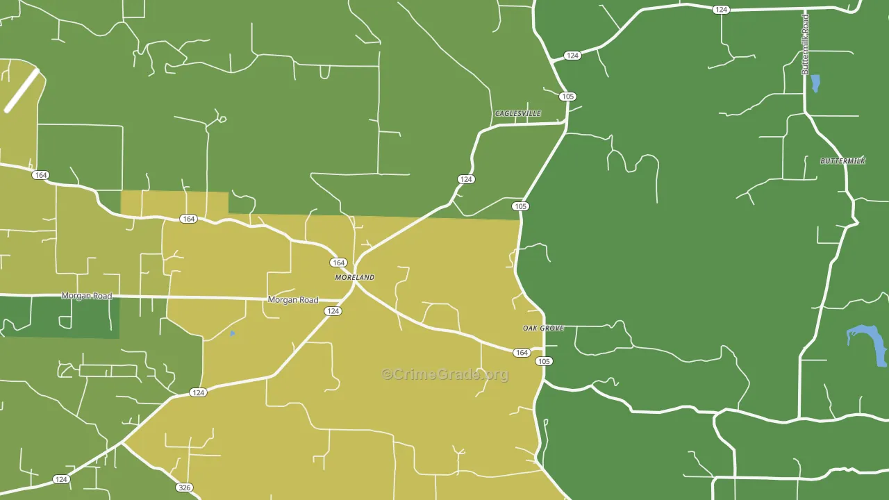 Moreland, AR Map of Vandalism Rates