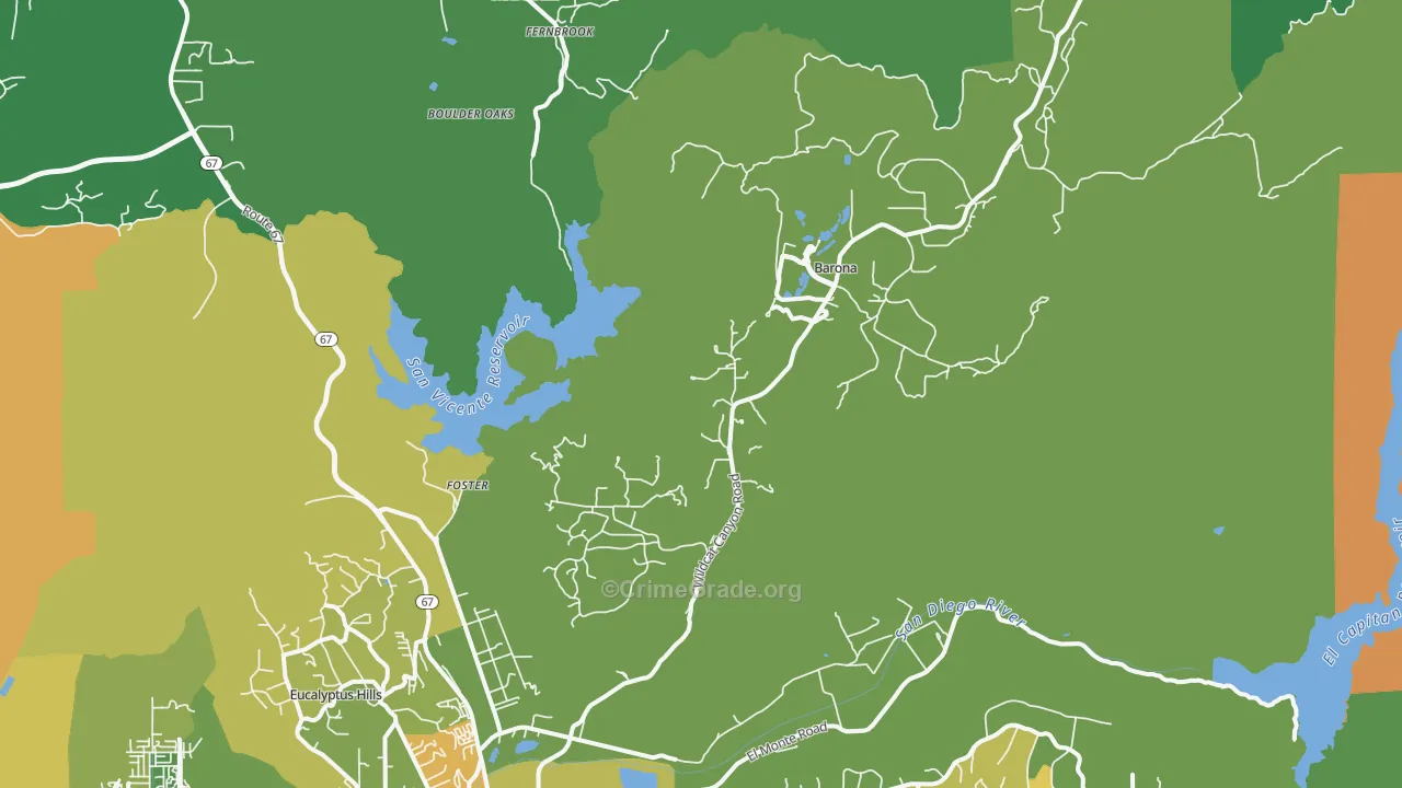 Morena, CA Map of Vandalism Rates
