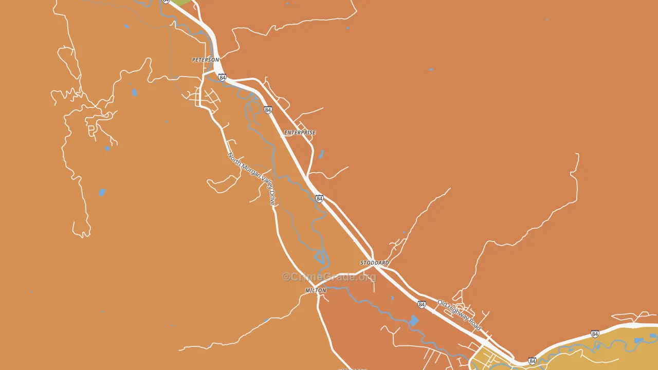 Morgan, UT Map of Vandalism Rates