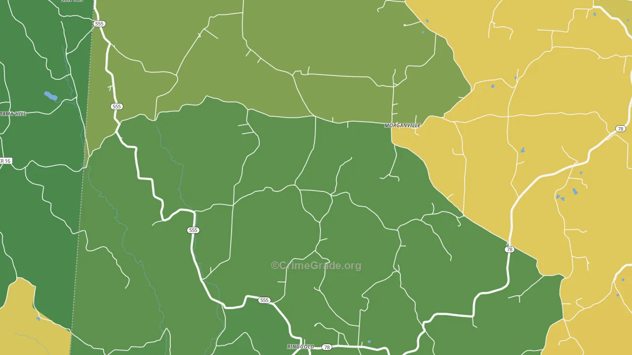 Morgansville, OH Map of Vandalism Rates