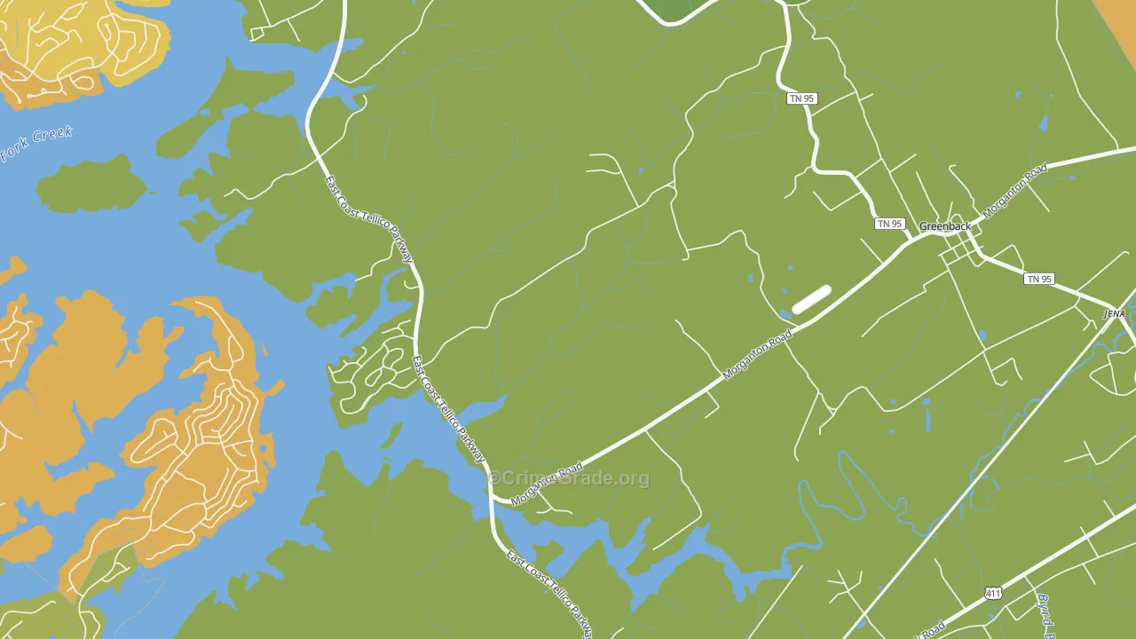 Morganton, TN Map of Vandalism Rates