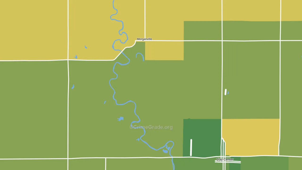 Morganville, KS Map of Vandalism Rates