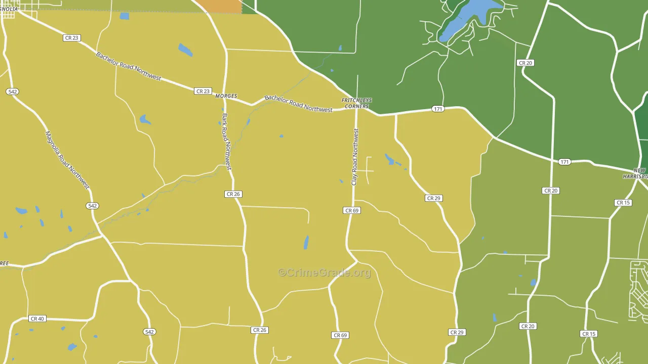 Morges, OH Map of Vandalism Rates
